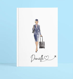 Personalised Cabin Crew Hard-backed Notebook