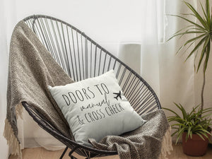 Doors To Manual and Cross Check Canvas Cushion