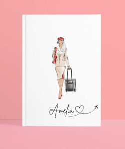 Personalised Cabin Crew Hard-backed Notebook