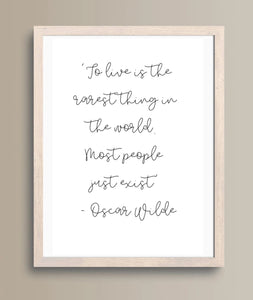 Travel Quote Print: Oscar Wilde Quote