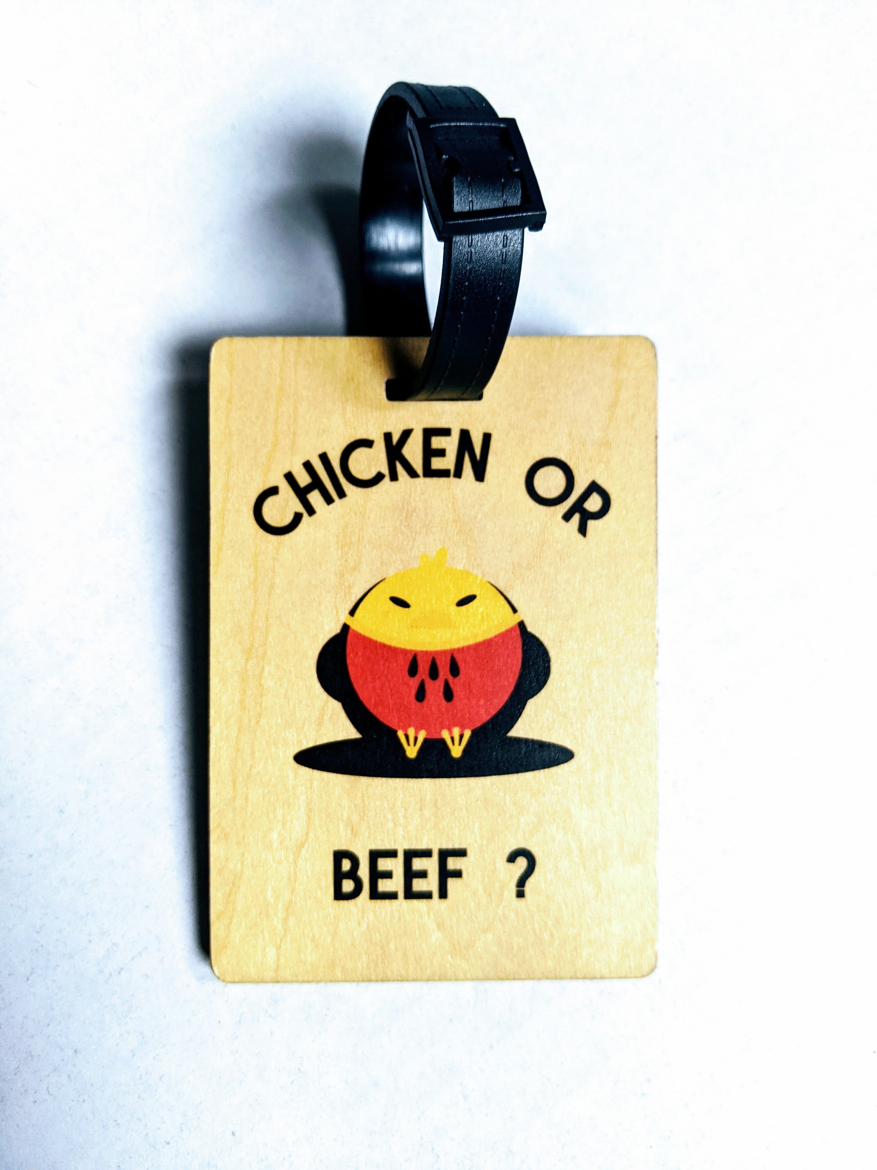 Luggage Tag 'Chicken or Beef'