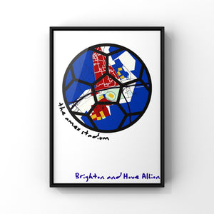 Amex Stadium Brighton and Hove Map Print