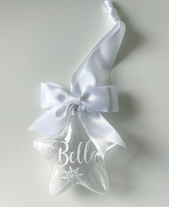 Personalised Star Christmas Bauble