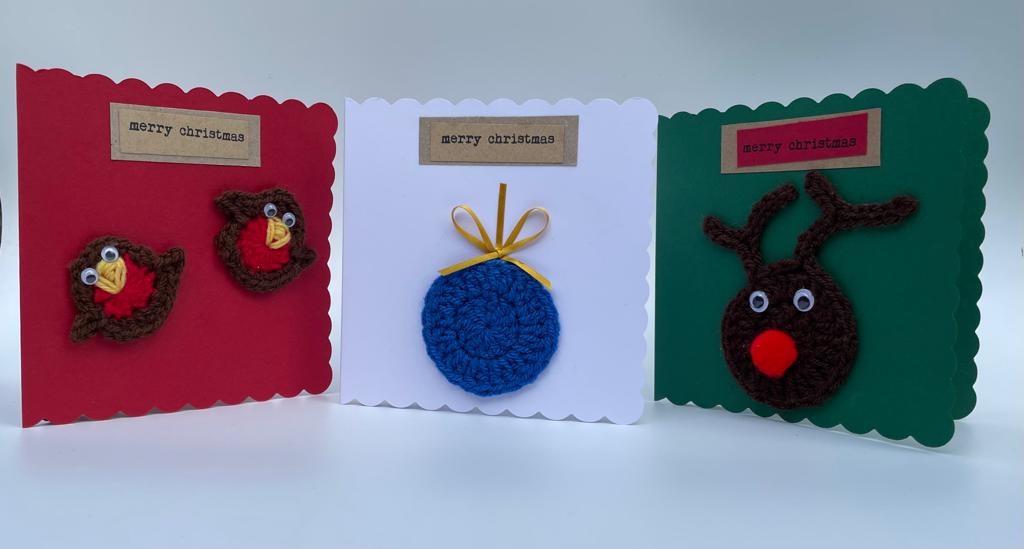 Handmade Christmas Cards - set of 3