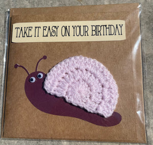 Take it Easy on your Birthday' handmade greetings card
