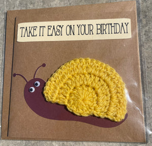 'Take it Easy on your Birthday' handmade greetings card
