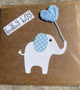 Hand made Baby Boy birthday card