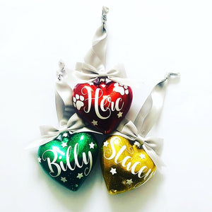 Personalised Heart Christmas Bauble