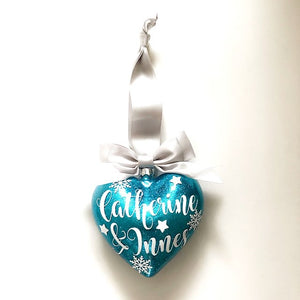 Personalised Heart Christmas Bauble