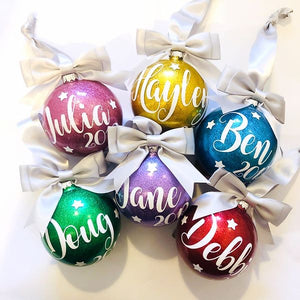 Personalised Round Christmas Bauble