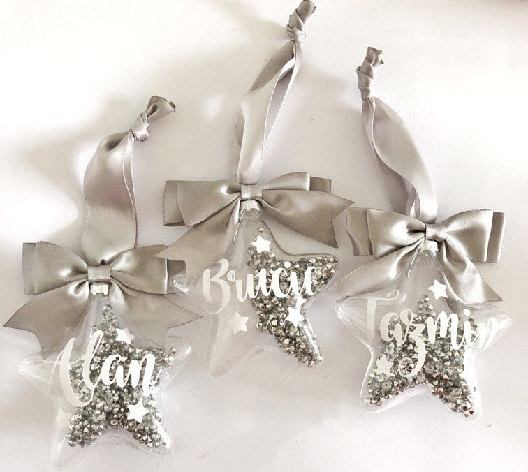Personalised Star Christmas Bauble