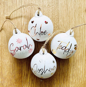 Personalised Ceramic Christmas Bauble