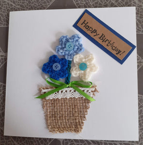 Handmade Flower Pot Birthday card