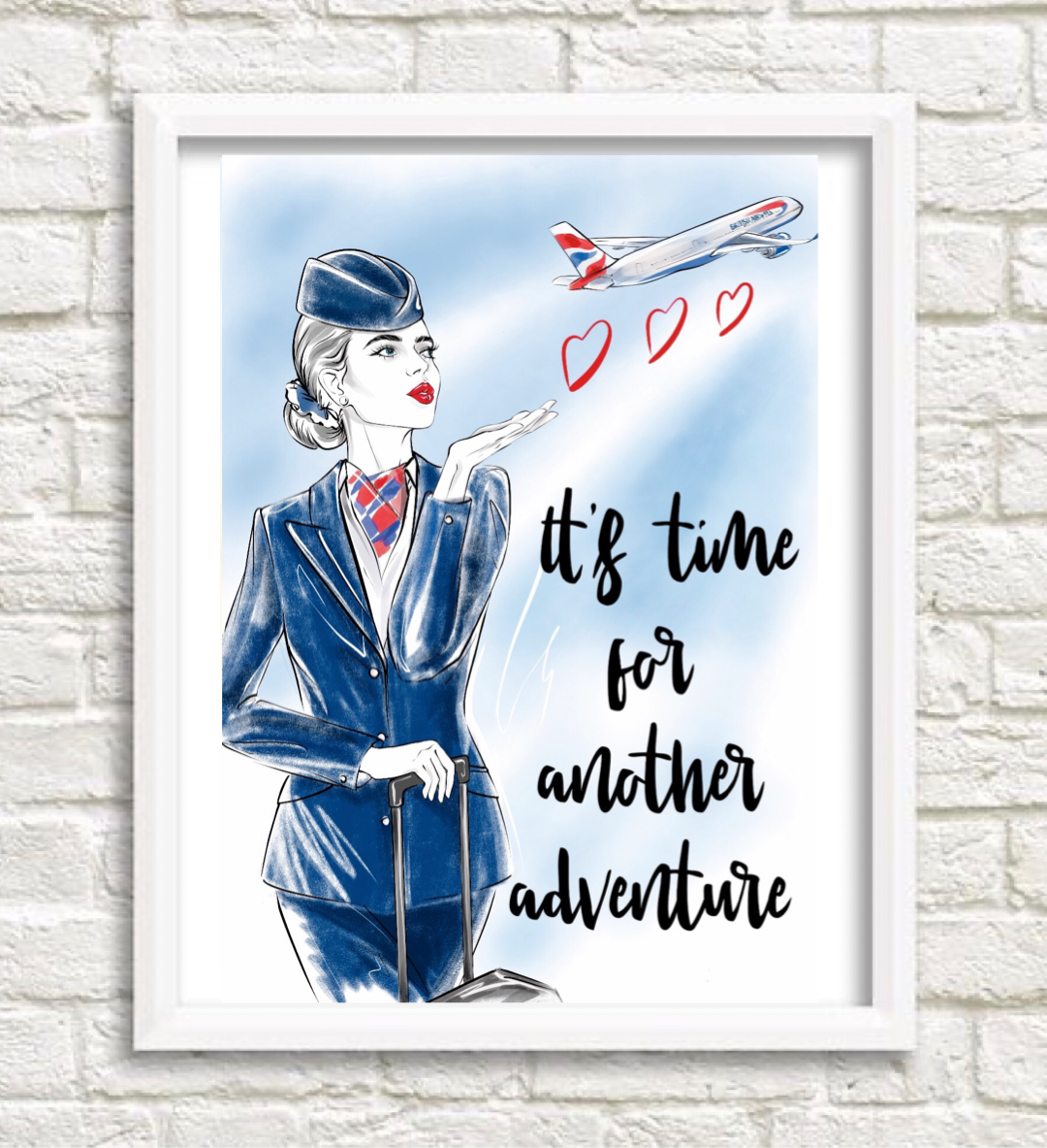 BRITISH AIRWAYS FEMALE CABIN CREW POSTER