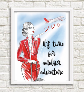 VIRGIN ATLANTIC FEMALE CABIN CREW POSTER