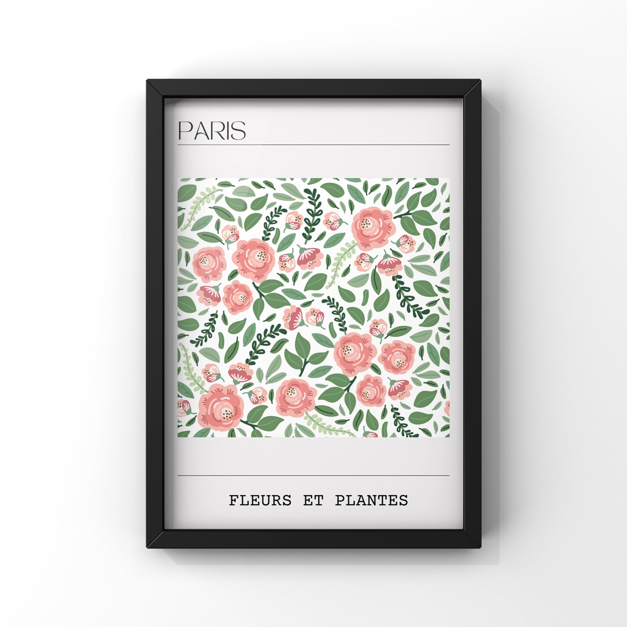 Paris Flower Market Print A4