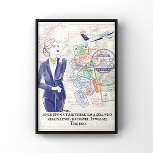 Cabin Crew Passport Stamp Print