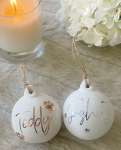 Personalised Ceramic Christmas Bauble