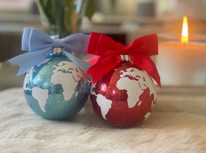 World Map Christmas Bauble