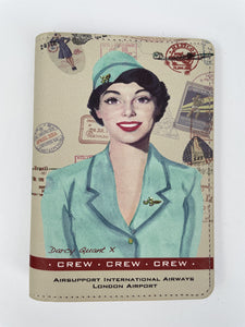 1950s Darcy Quant 'Airsupport Girl' Passport holder x2