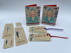 1950s Jane Amos Retro 'Airsupport Girl' Passport holder x2