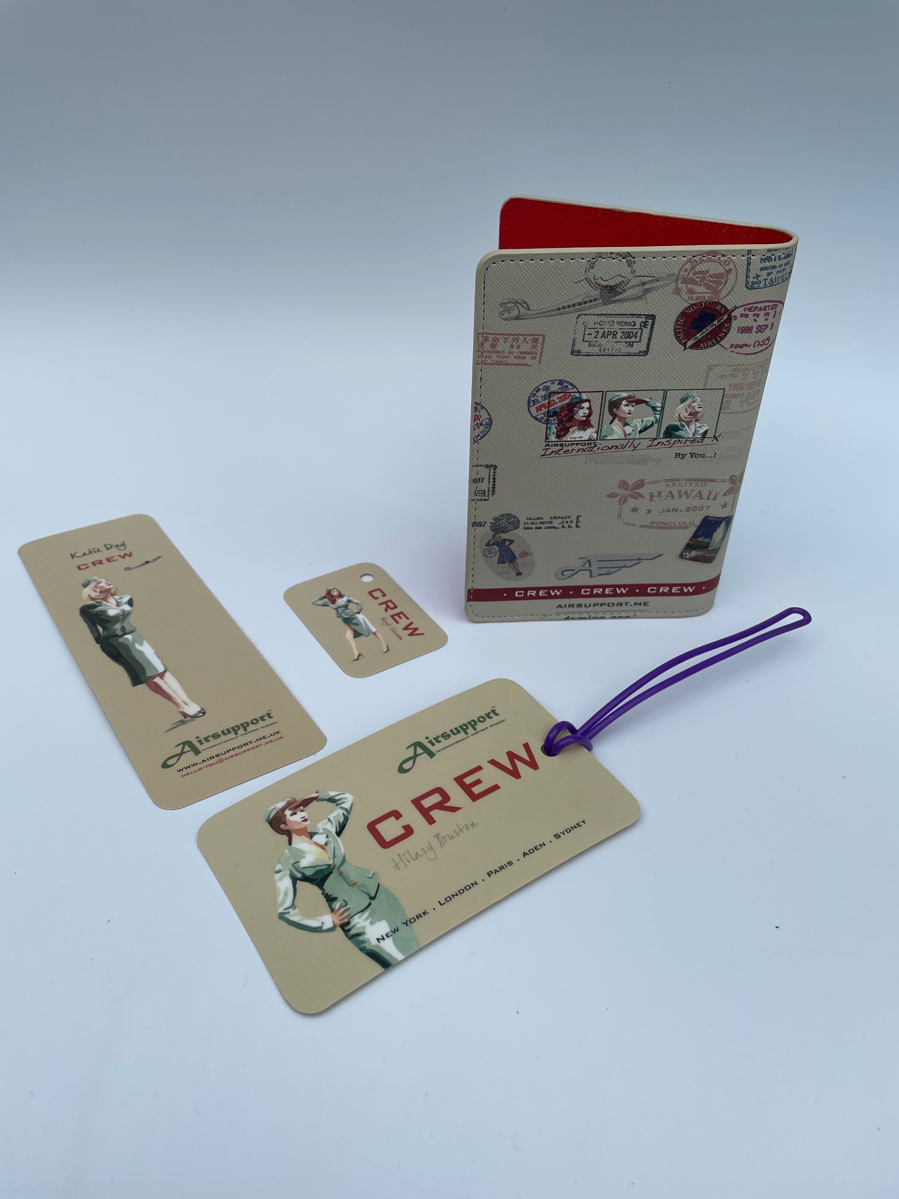 1950s Jane Amos Retro 'Airsupport Girl' Passport holder