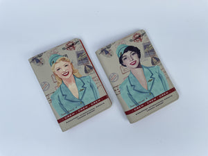 1950s Jane Amos and Darcy Quant Retro 'Airsupport Girl' Passport holder x2