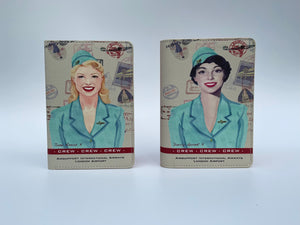 1950s Jane Amos and Darcy Quant Retro 'Airsupport Girl' Passport holder x2