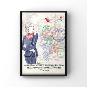 Cabin Crew Passport Stamp Print