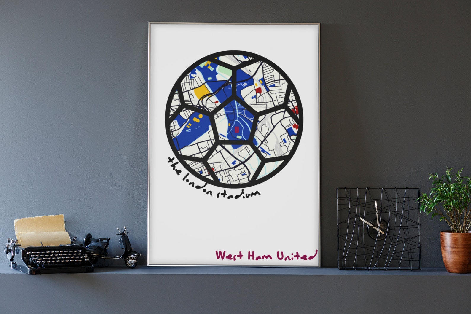 London Stadium West Ham United Map Print