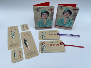 retro 1950's crew passport holder