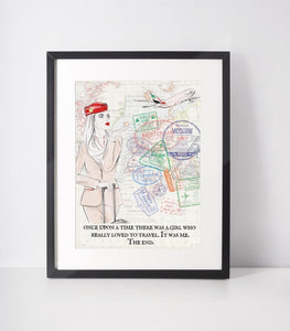 Cabin Crew Passport Stamp Print